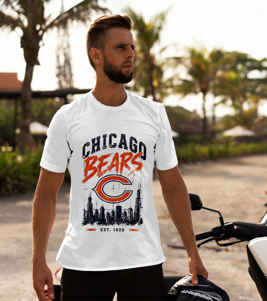 Chicago Bears Est 1920 Skyline Football City T-Shirt