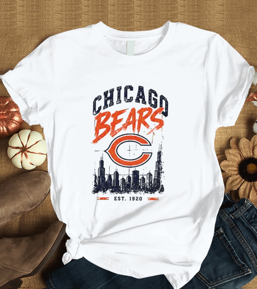 Chicago Bears Est 1920 Skyline Football City T-Shirt