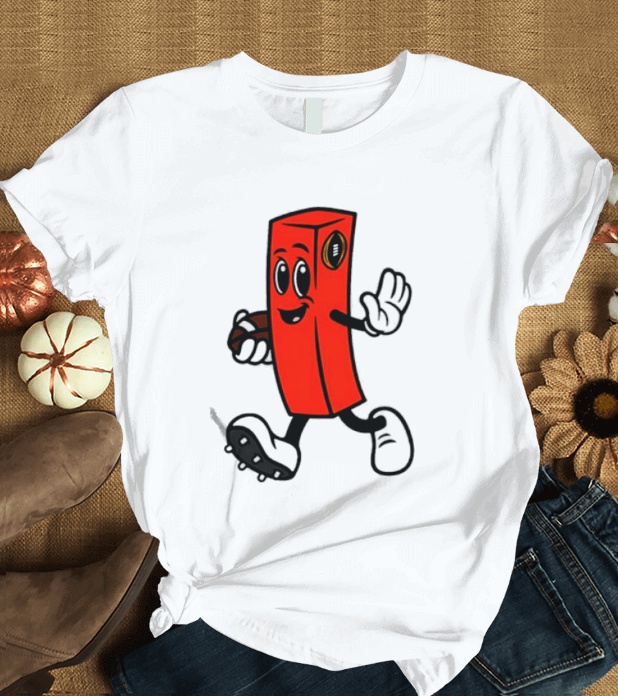 Perry Pylon Football Character With Cigar Walking T-Shirt