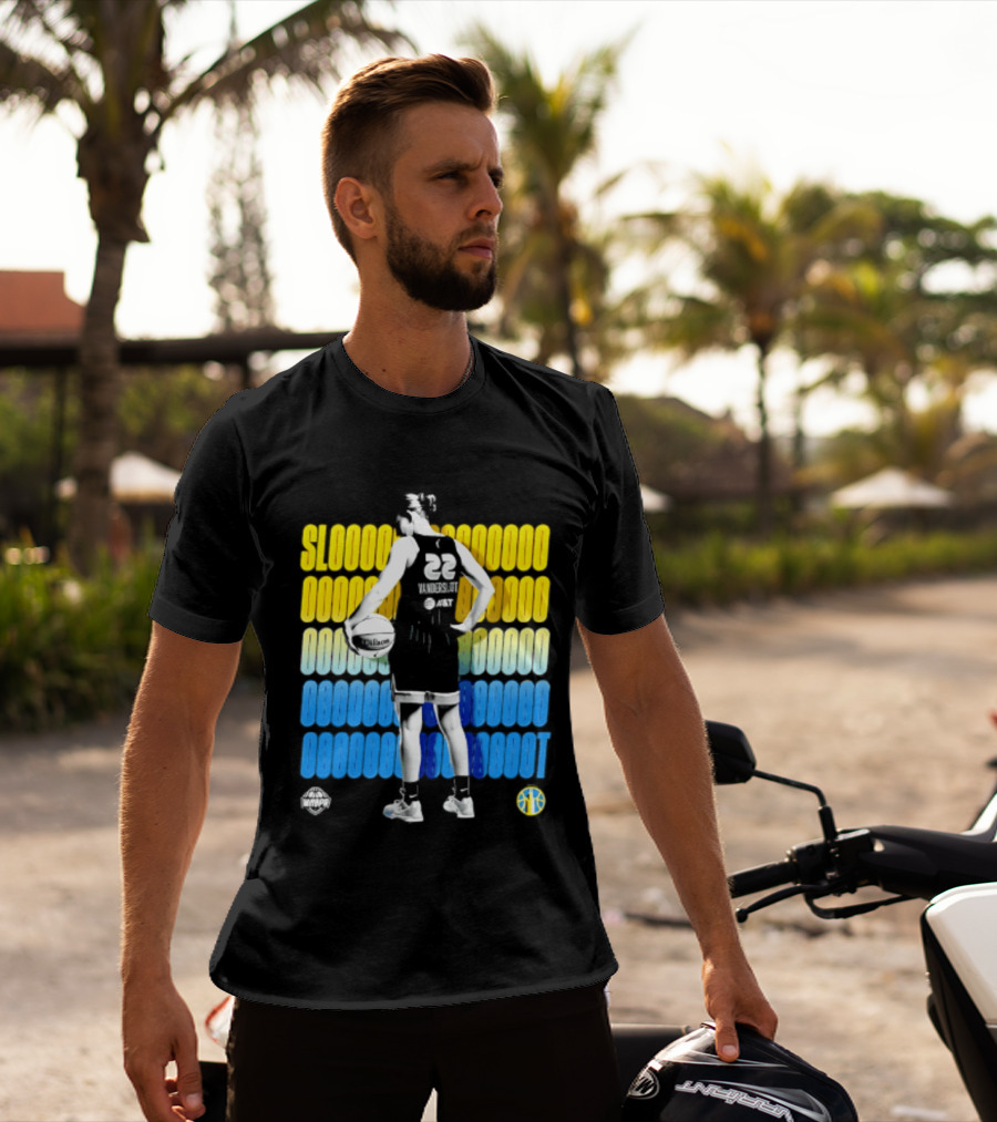 Chicago Sky Courtney Vandersloot Slooty 22 Blue Yellow Basketball T-Shirt
