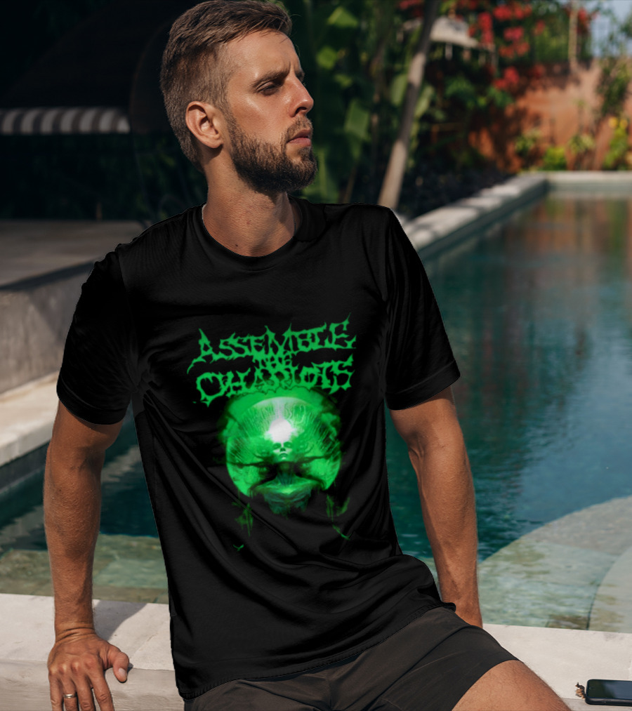 Indiemerchstore Assemble The Chariots Green Divine Glowing Entity T-Shirt