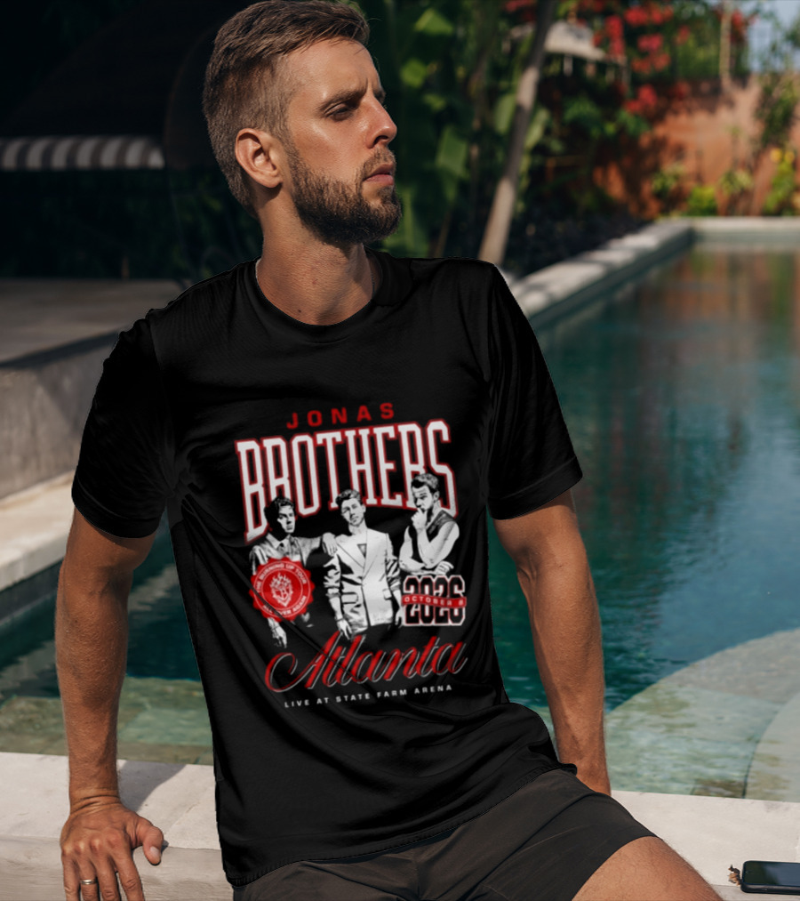 Jonas Brothers Atlanta State Farm Arena 2024 October Live Burning Up All Over Again T-Shirt