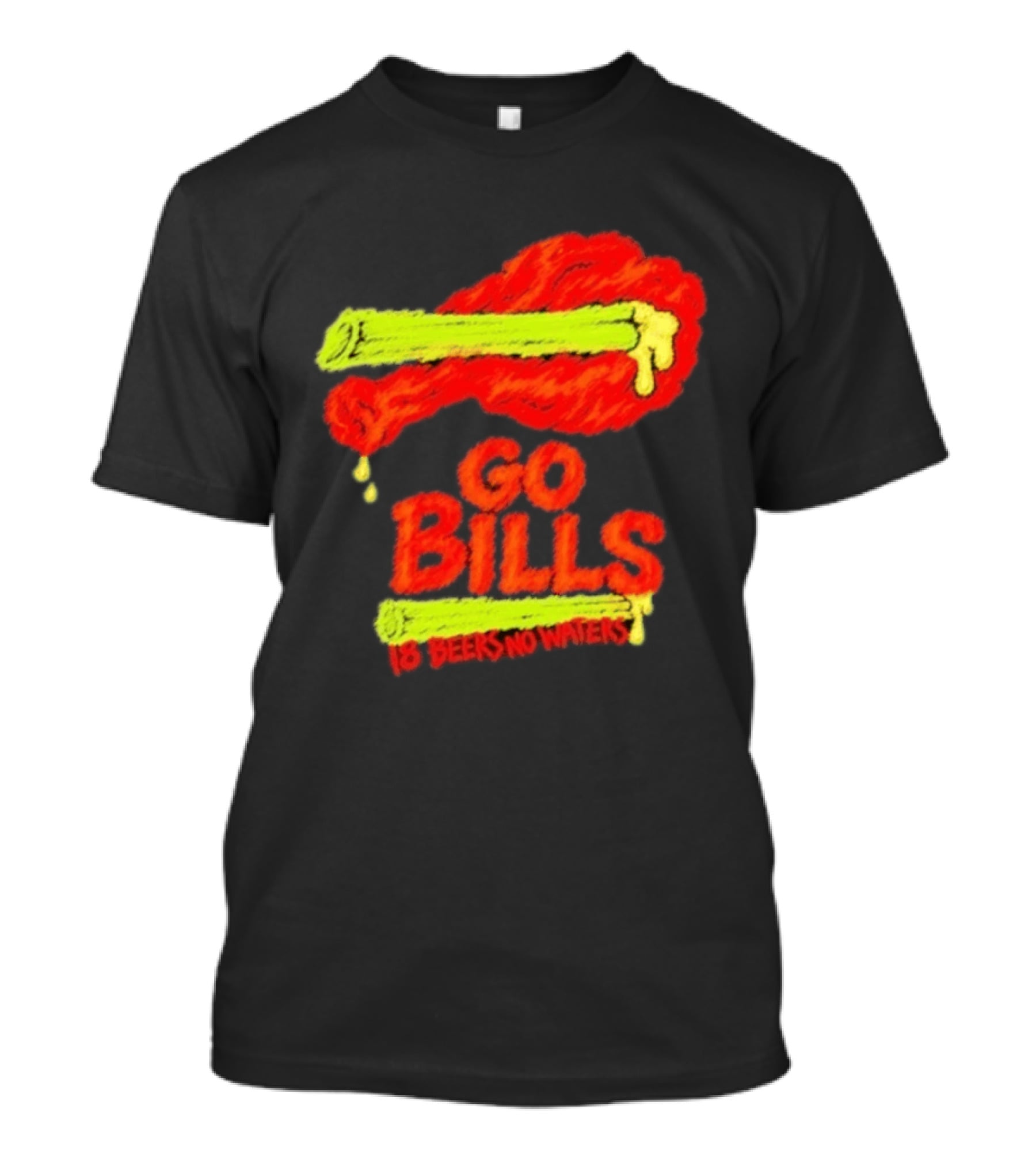Go Bills 18 Beers No Waters Chicken Wing Humor T-Shirt