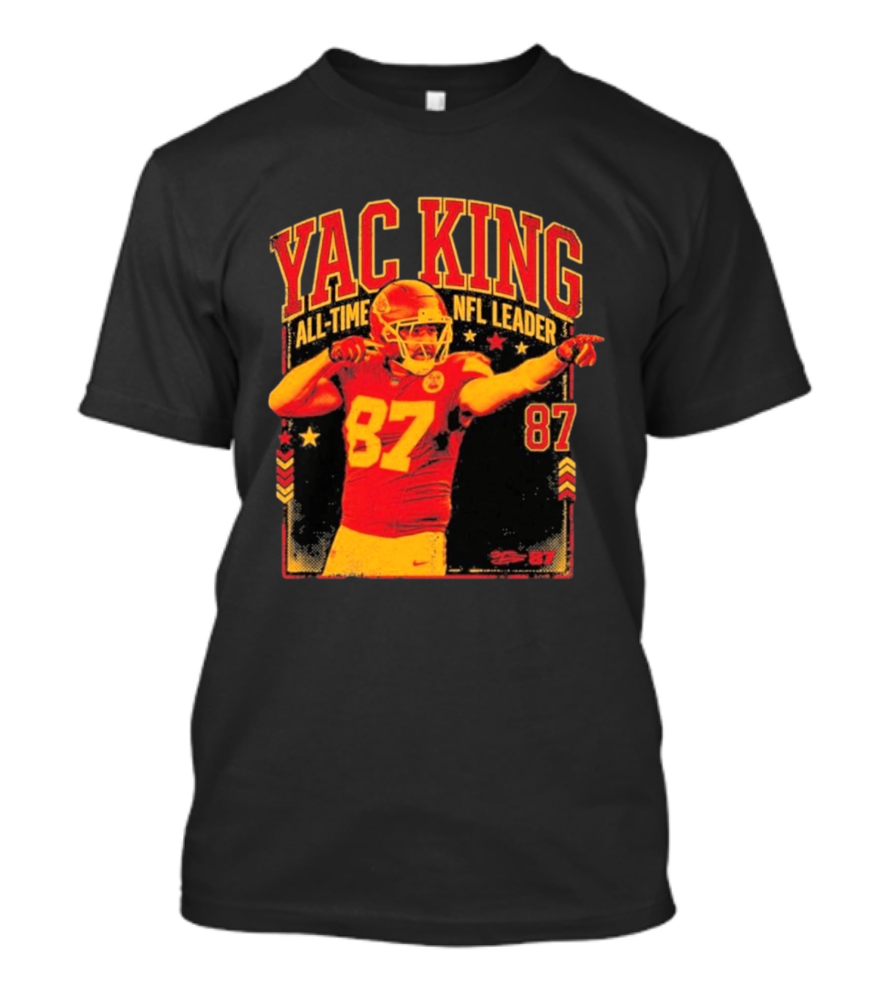 YAC King #87 All Time NFL Leader T-Shirt