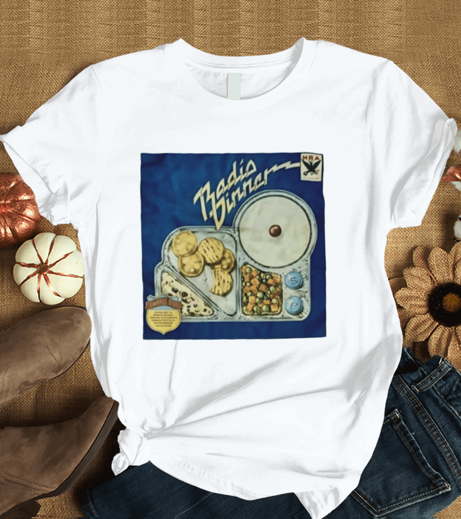 Radio Dinner Chipped Beef NRA Food Tray T-Shirt