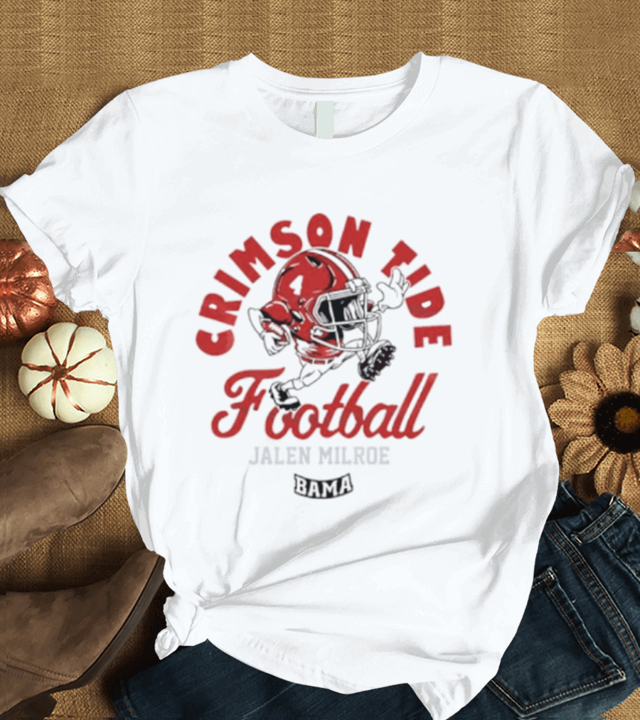 Crimson Tide Football Jalen Milroe Helmet T-Shirt