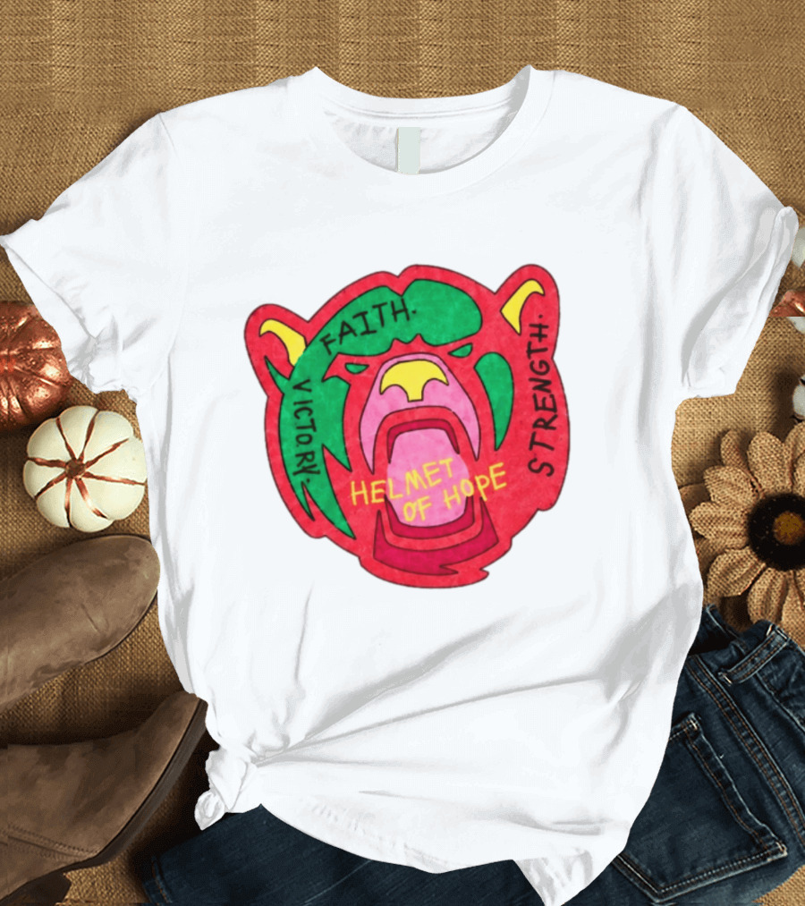 Helmet Of Hope Faith Victory Strength Baylor Football Bear T-Shirt
