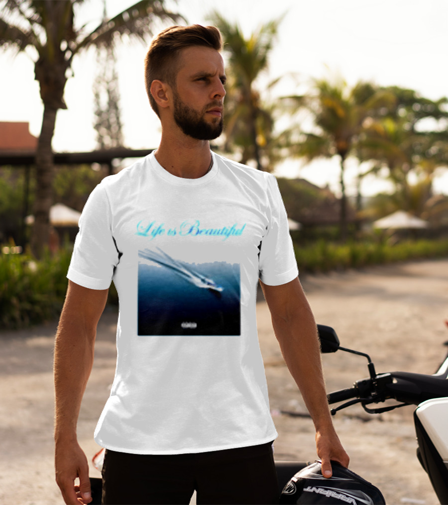 Life Is Beautiful Album White Larry June Shop T-Shirt