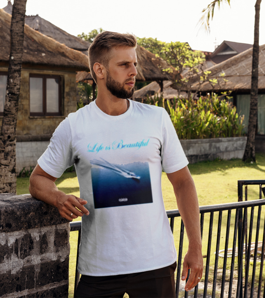 Life Is Beautiful Album White Larry June Shop T-Shirt