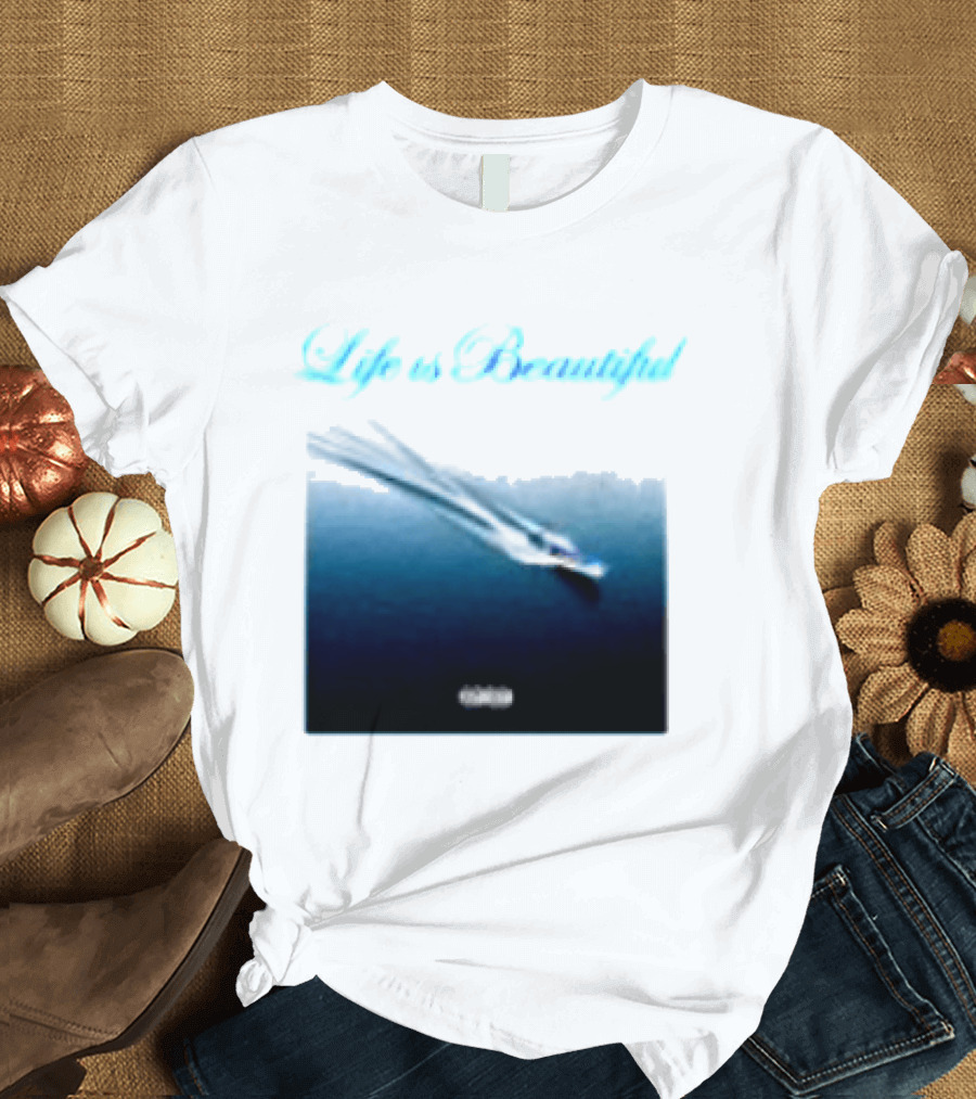 Life Is Beautiful Album White Larry June Shop T-Shirt