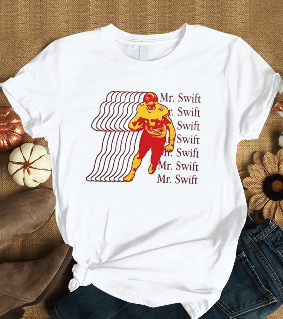 Mr. Swift 87 Kansas City Chiefs Football Player 2 Sided Back T-Shirt