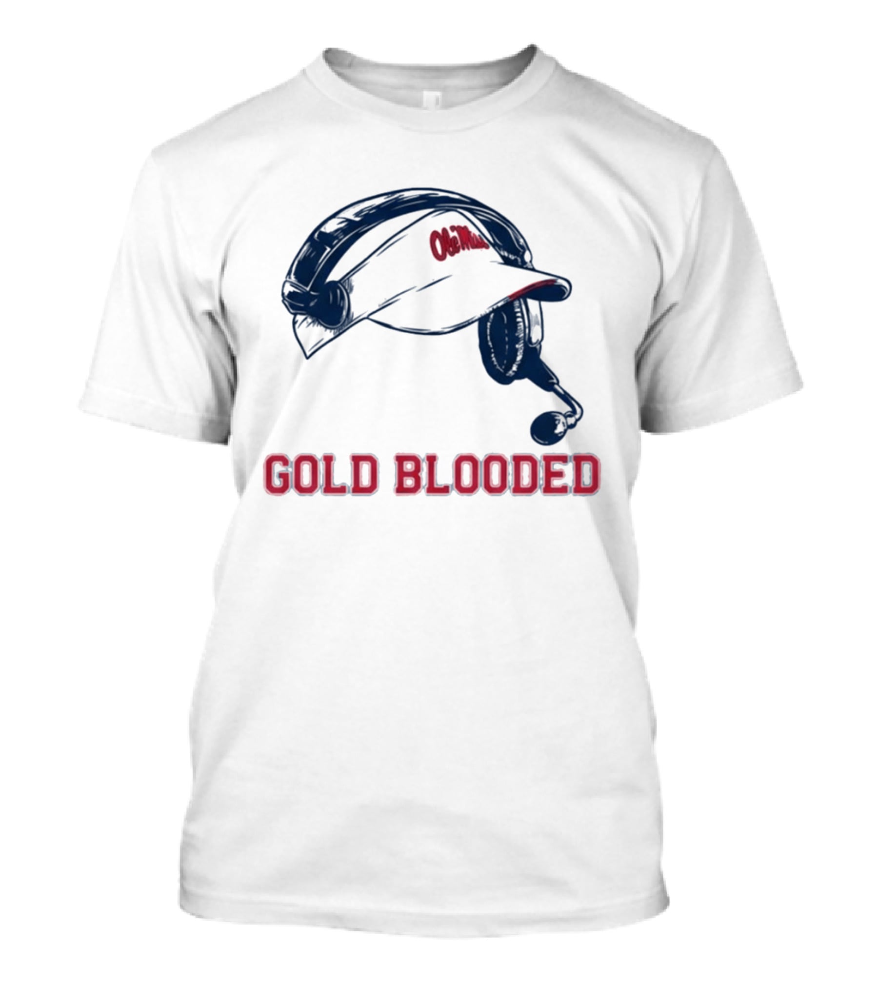 Ole Miss Head Coach Visor Gold Blooded T-Shirt