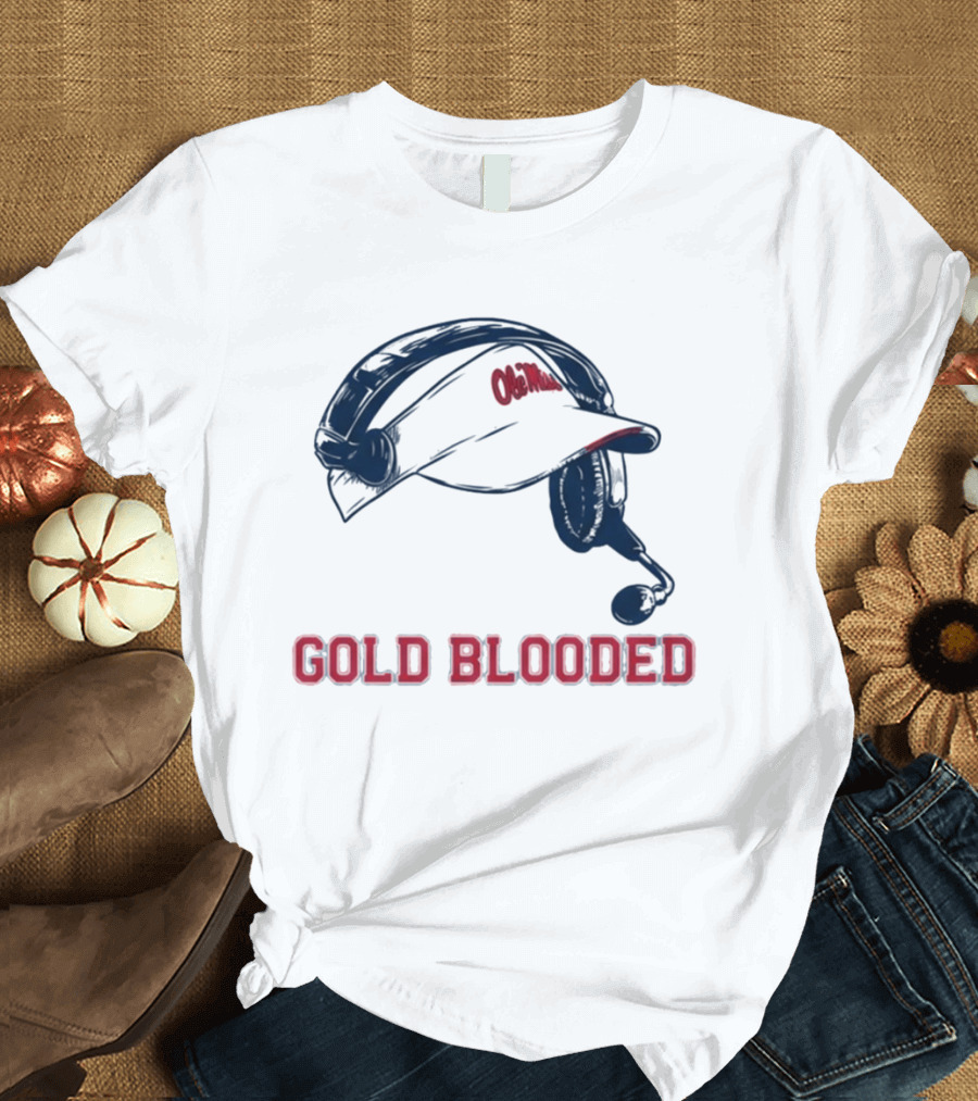 Ole Miss Head Coach Visor Gold Blooded T-Shirt