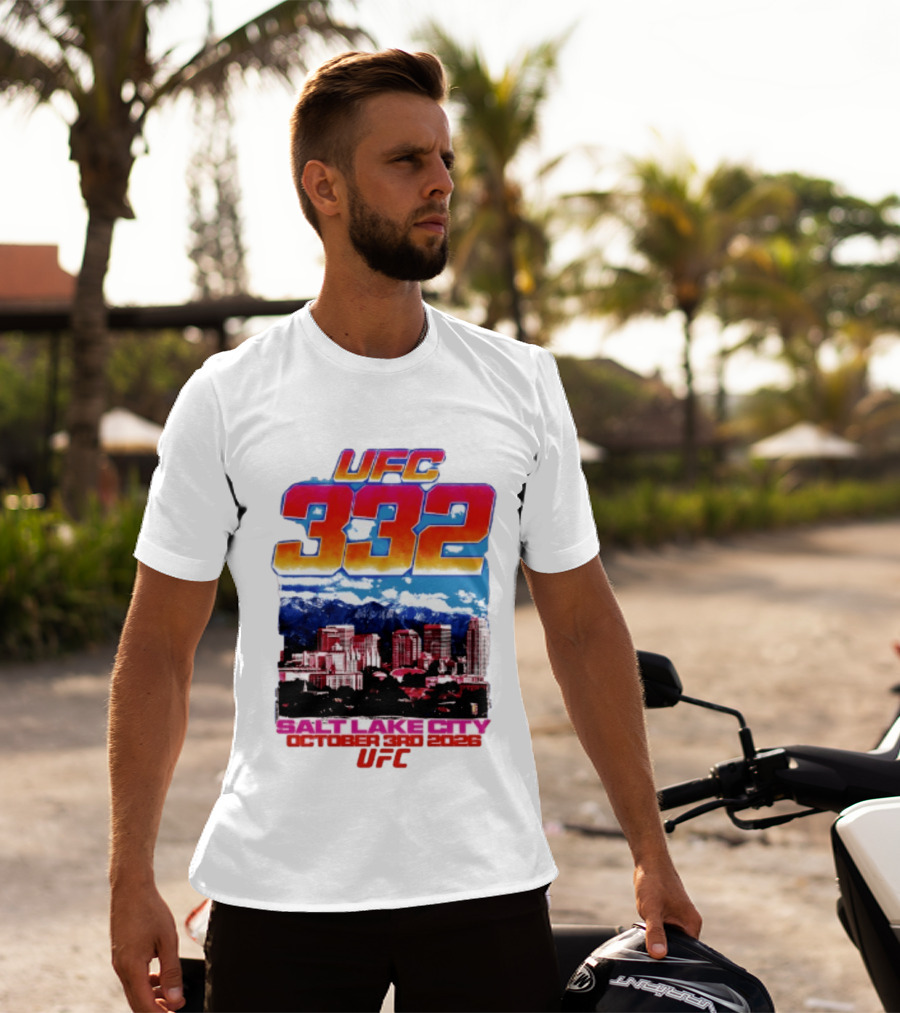 UFC 332 Salt Lake City October 3rd 2026 Urban Skyline Event T-Shirt