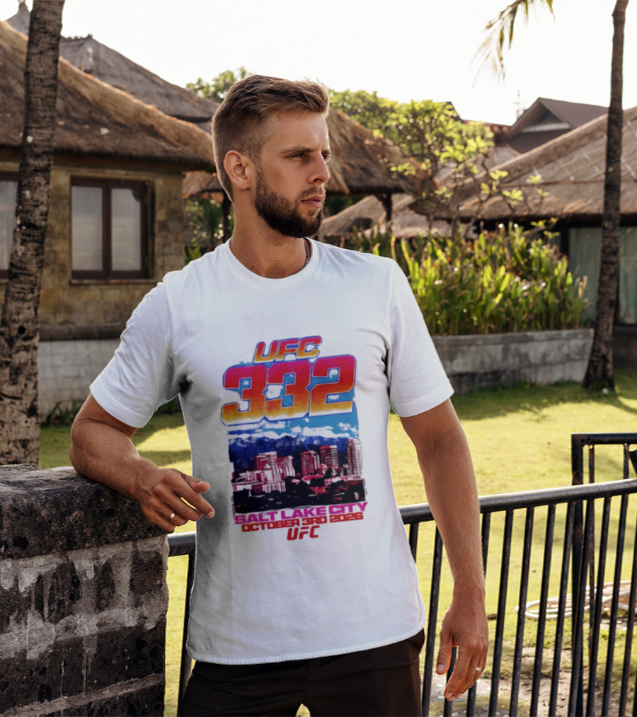 UFC 332 Salt Lake City October 3rd 2026 Urban Skyline Event T-Shirt