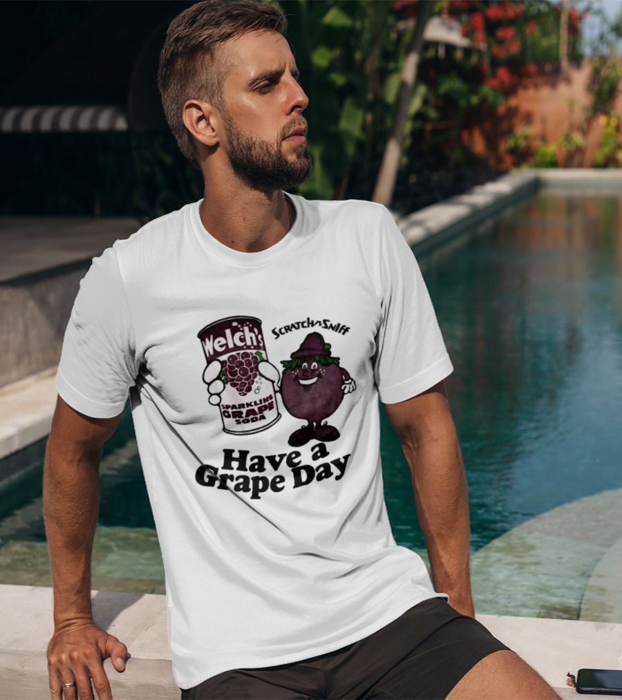Welch's Scratch N Sniff Sparkling Grape Have A Grape Day T-Shirt