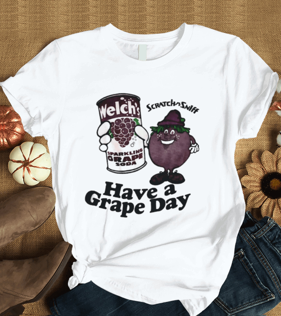 Welch's Scratch N Sniff Sparkling Grape Have A Grape Day T-Shirt
