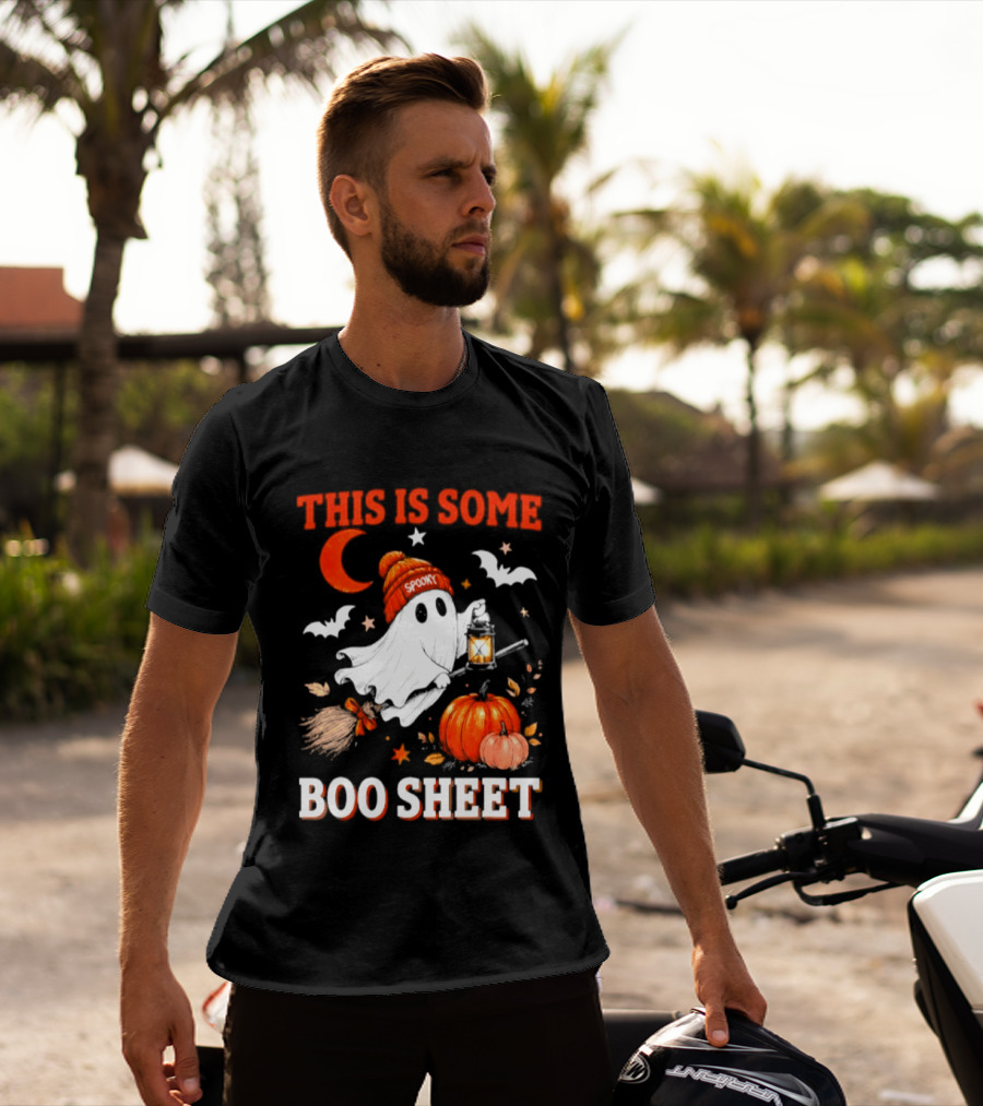 This Is Some Boo Sheet Spooky Ghost Lantern Pumpkin Halloween T-Shirt