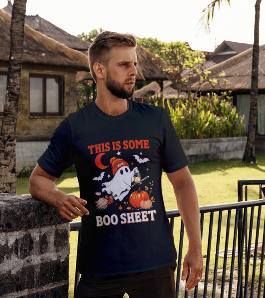 This Is Some Boo Sheet Spooky Ghost Lantern Pumpkin Halloween T-Shirt