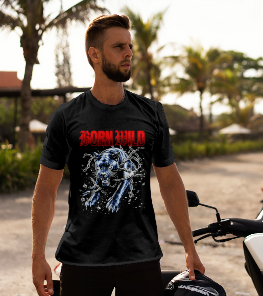 Born Wild Panther Urban Streetwear Athletic Supply T-Shirt