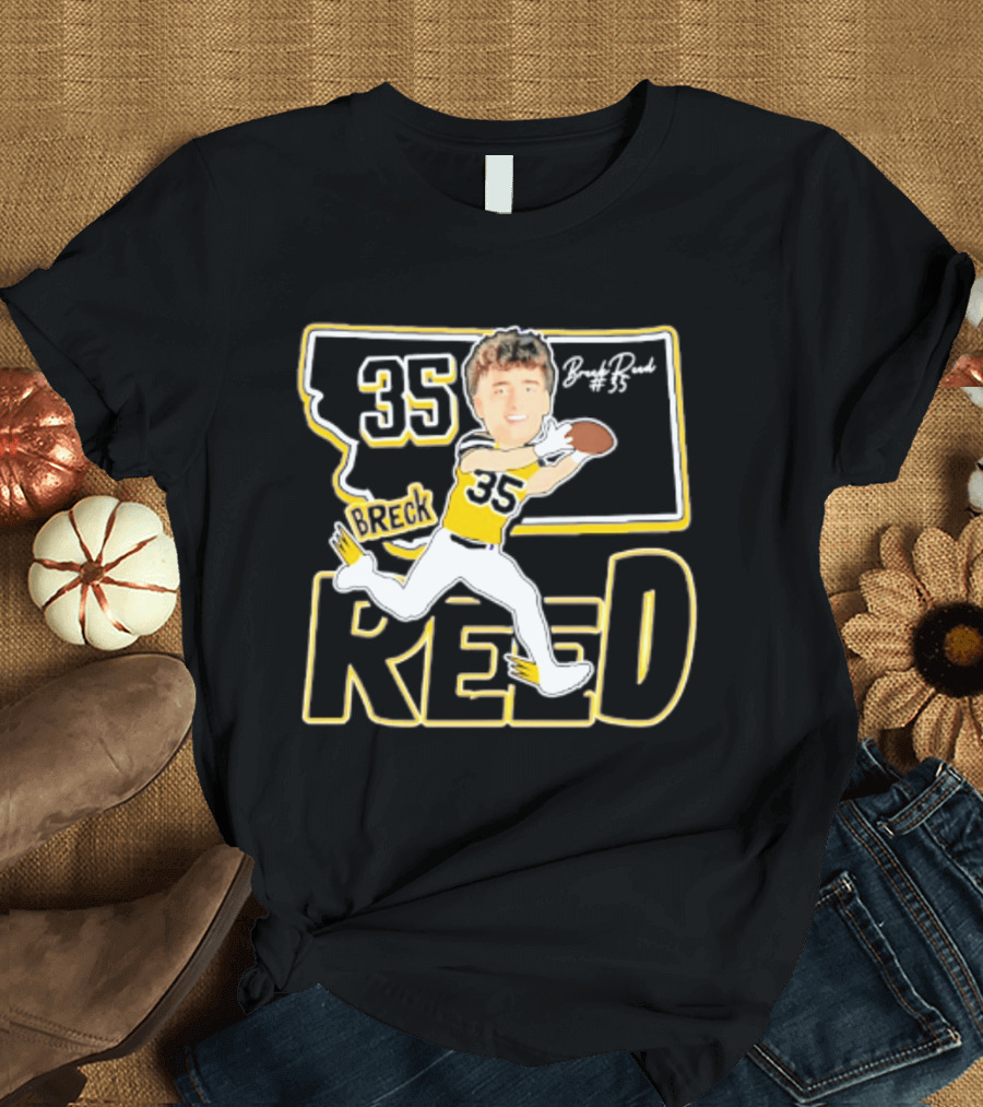 35 Breck Reed Montana State Bobcats Player Caricature 2026 T-Shirt