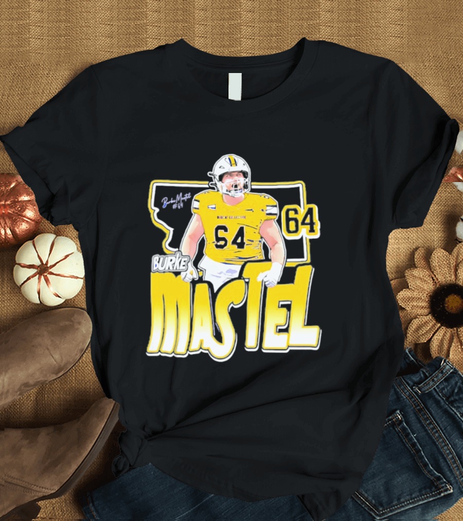 Burke Mastel 2026 Montana State Bobcats Player 64 Caricature T-Shirt