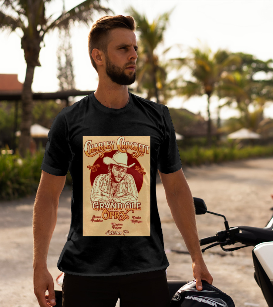 Charley Crockett Grand Ole Opry Nashville October 7 Texas In The Music City T-Shirt