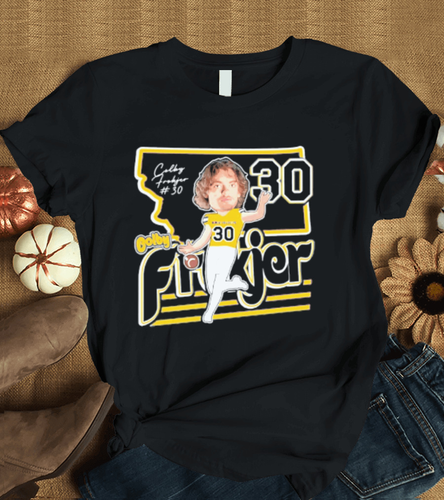 Colby Frokjer Montana State Bobcats 30 Player Caricature 2026 T-Shirt