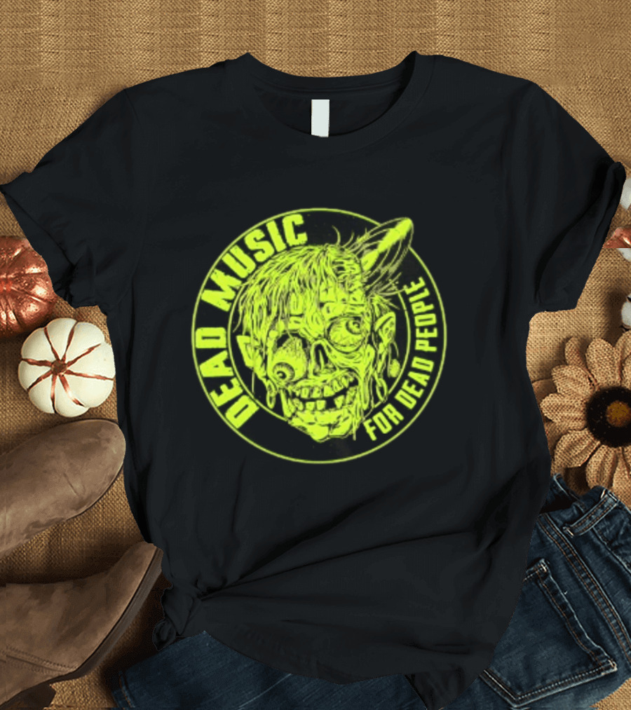 Zombie Vinyl Record Dead Music For Dead People T-Shirt