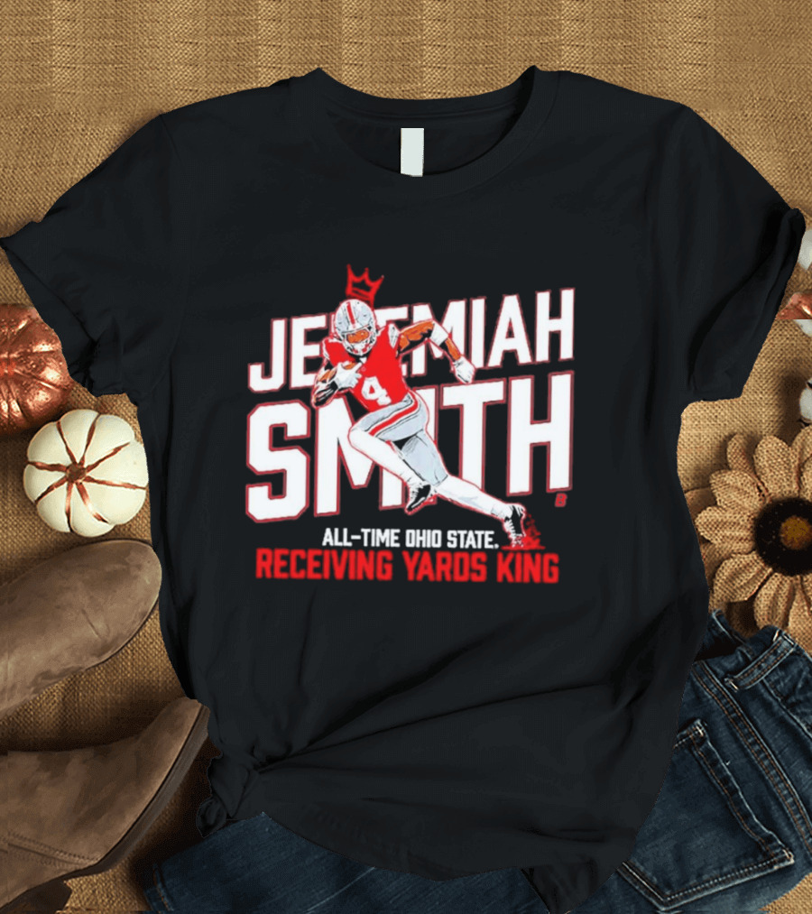 Jeremiah Smith All Time Ohio State Receiving Yards King Football Glory T-Shirt