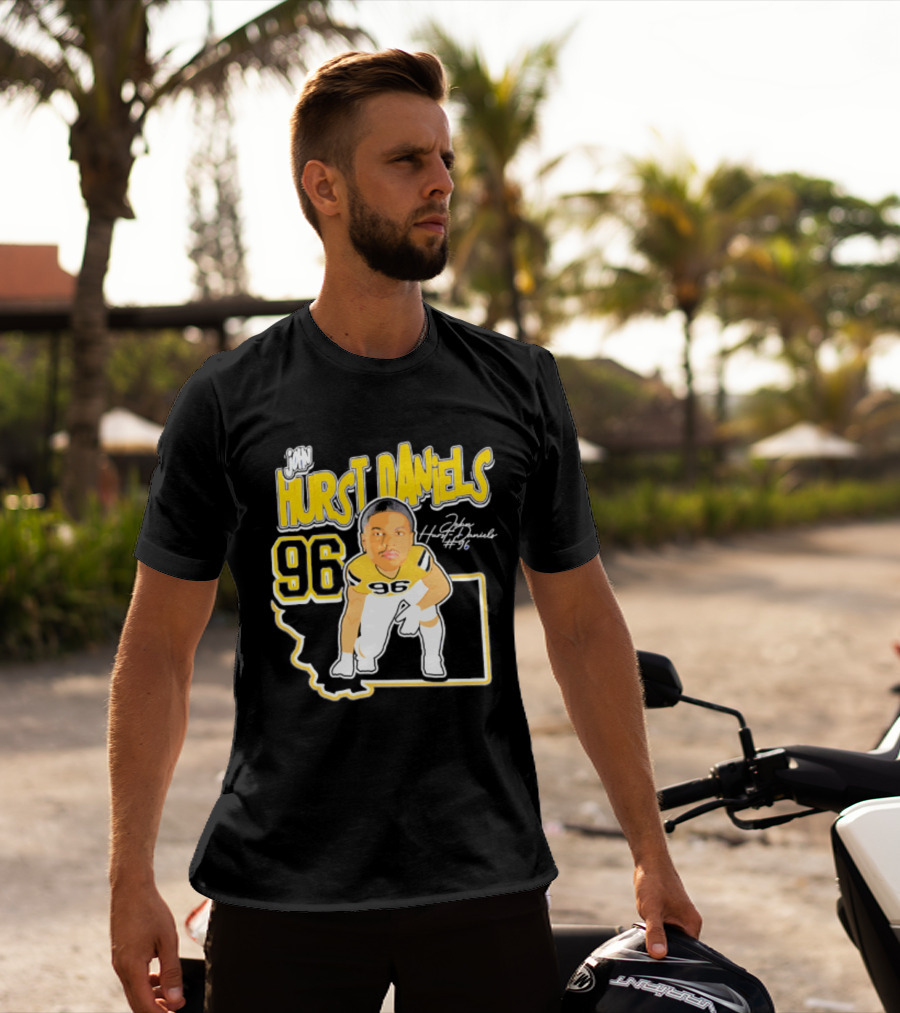 Montana State Bobcats 2026 Hurst Daniels 96 Player Caricature T-Shirt