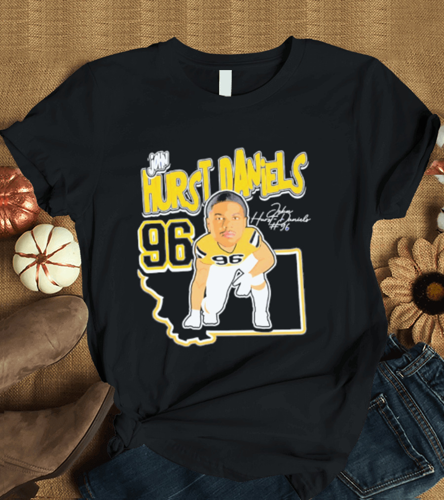 Montana State Bobcats 2026 Hurst Daniels 96 Player Caricature T-Shirt