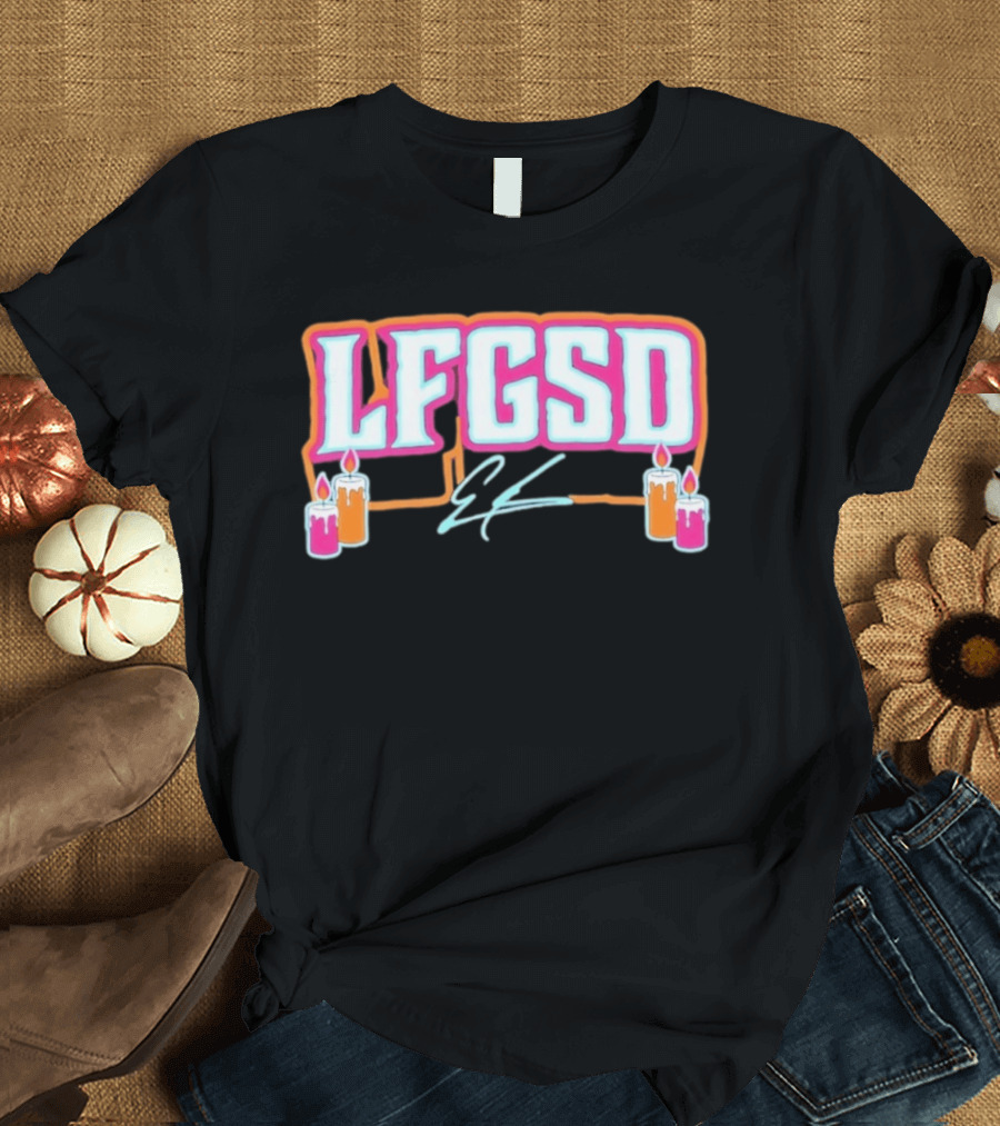 LFGSD Ethan San Diego Padres Candles T-Shirt