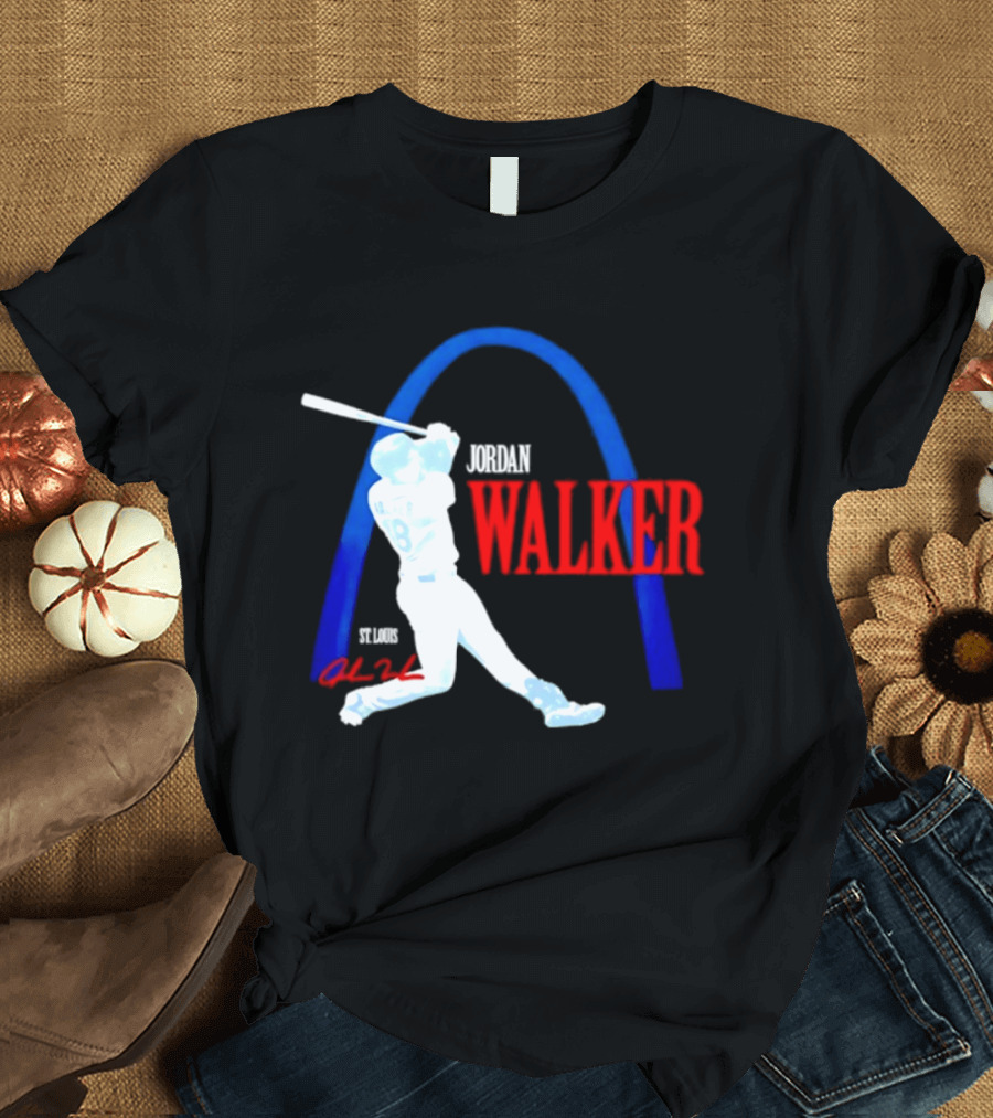 Jordan Walker St Louis Cardinals Gateway Arch Baseball Player T-Shirt