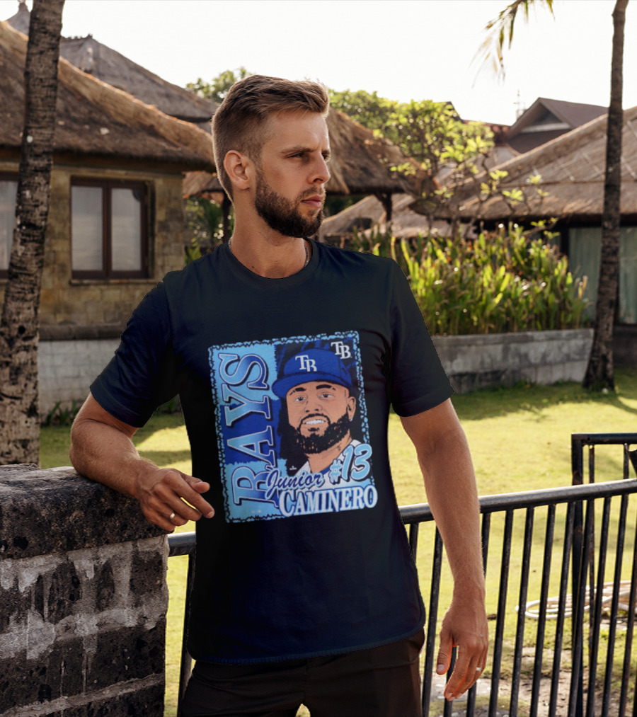 Junior Caminero #13 Tampa Bay Rays TB Player Profile T-Shirt