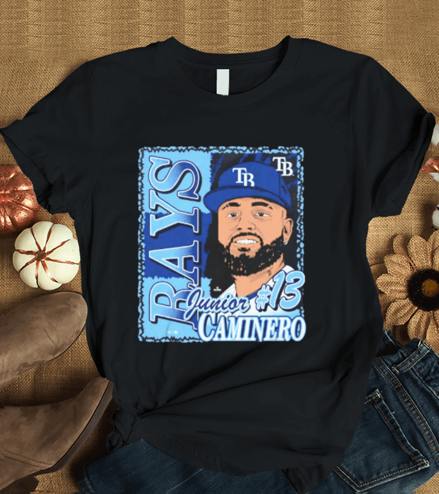 Junior Caminero #13 Tampa Bay Rays TB Player Profile T-Shirt