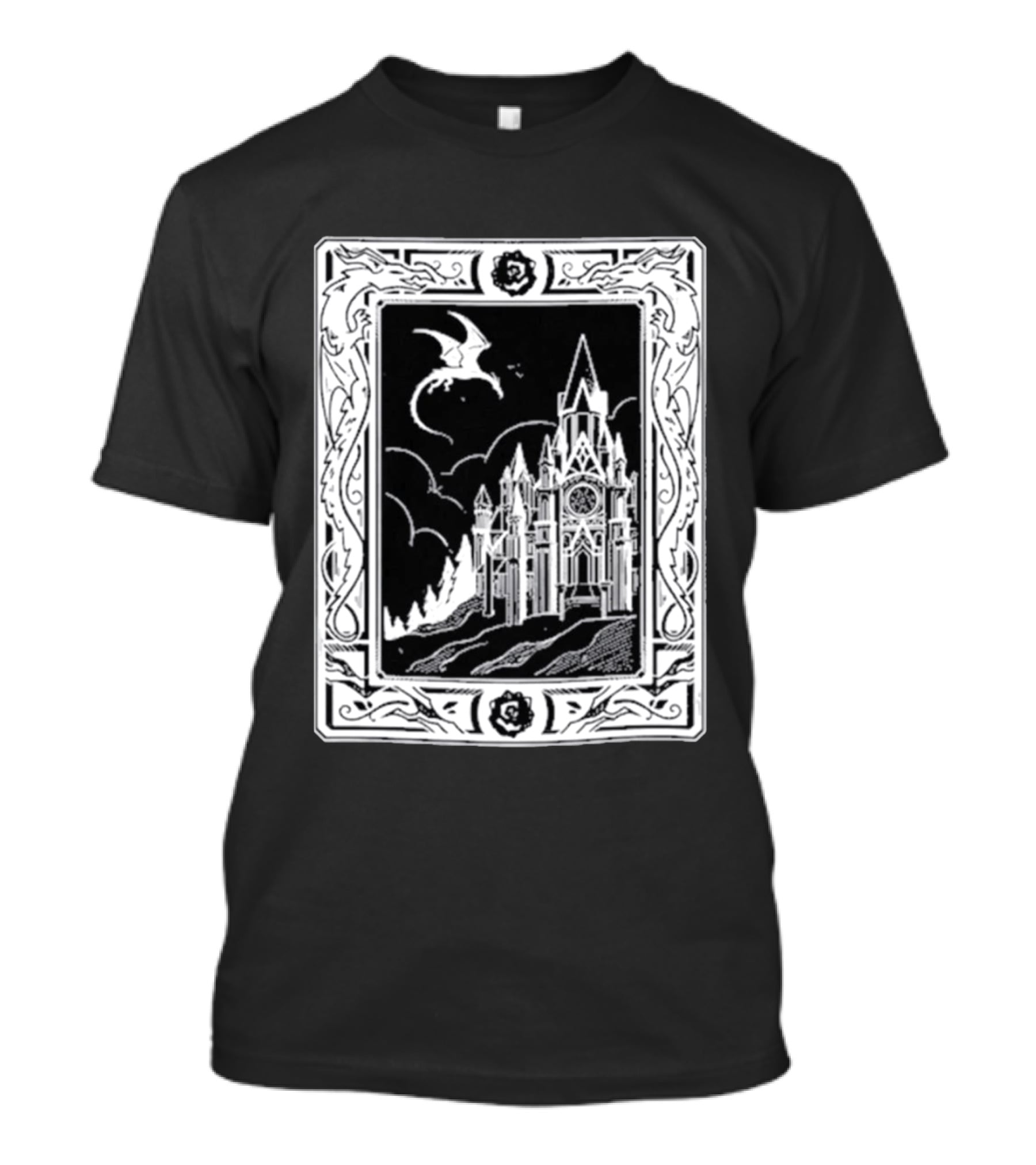 GeminiTay Castle Dragon Gothic Fantasy T-Shirt