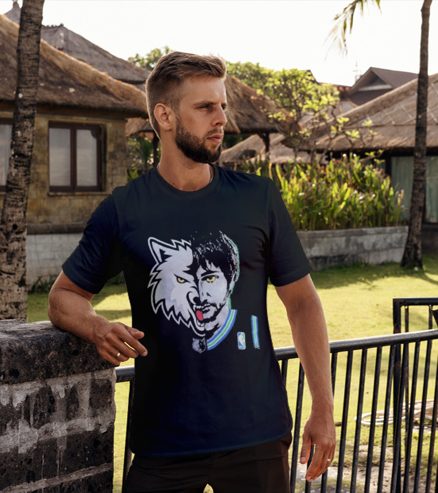 Majestic Ricky Rubio Minnesota Timberwolves NBA Game Face T-Shirt
