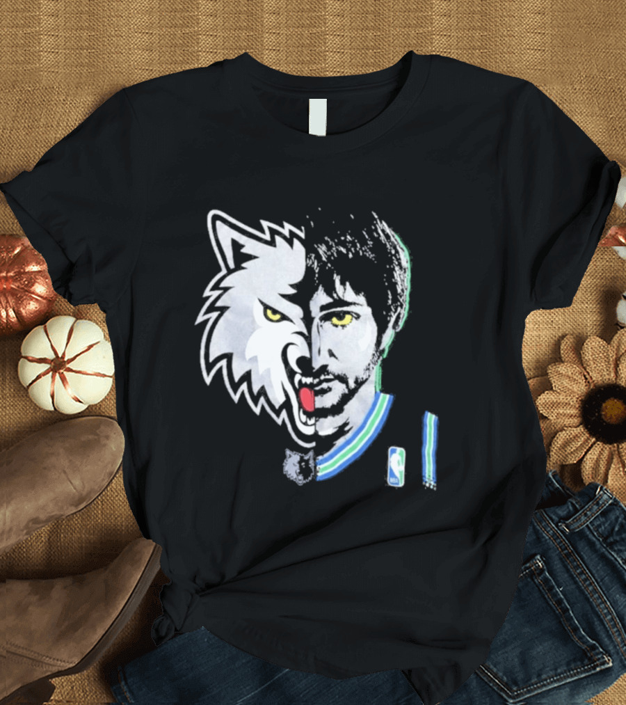 Majestic Ricky Rubio Minnesota Timberwolves NBA Game Face T-Shirt