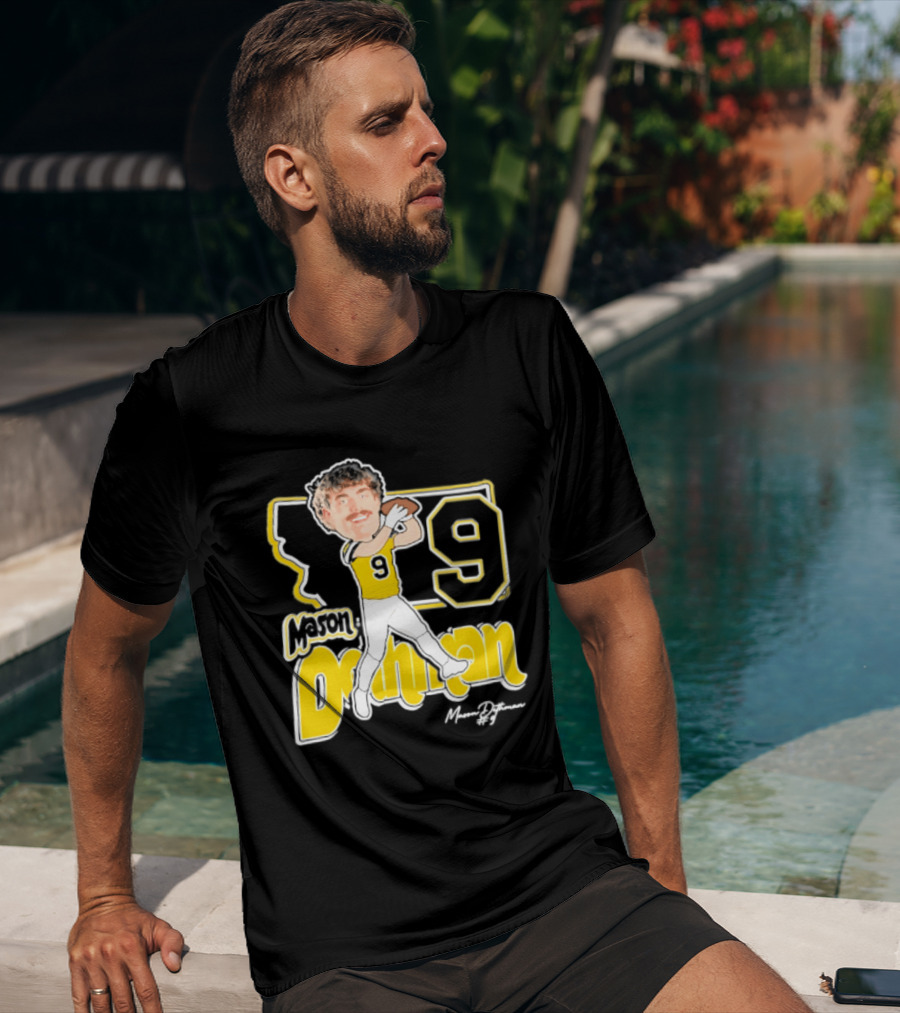 Mason Dethman Montana State Bobcats Caricature 2026 Number 9 Football T-Shirt
