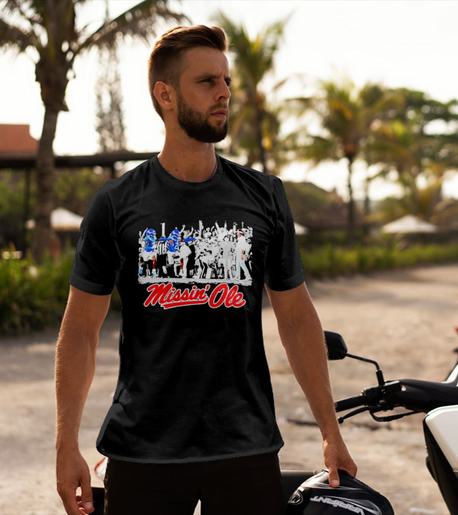 Missin Ole Miss Football Sideline Game Day Enthusiasts T-Shirt