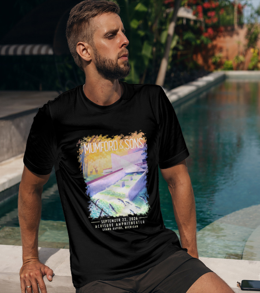 Mumford And Sons Acrisure Amphitheater September 22 2026 Grand Rapids MI Concert Event T-Shirt