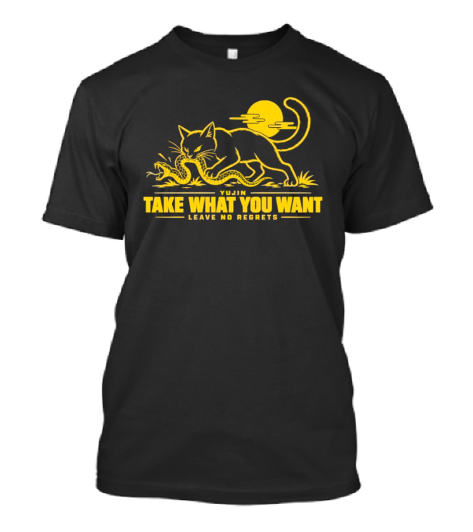 Yujin Take What You Want Leave No Regrets Cat And Snake Sun Scene T-Shirt