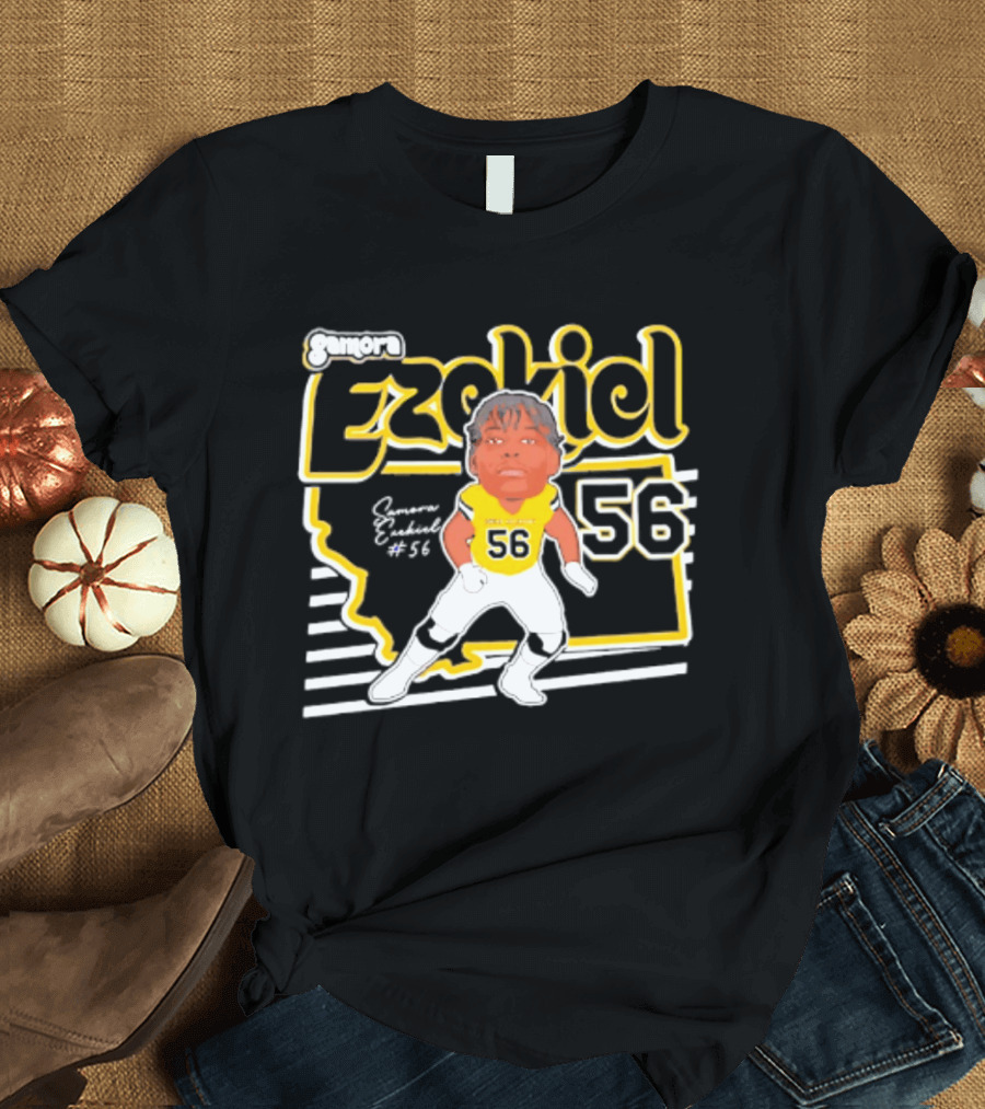 Ezekiel Montana State Bobcats Player 56 Samora 2026 Caricature T-Shirt