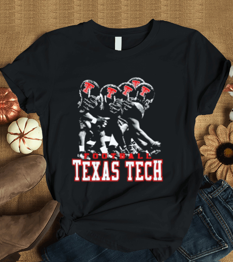 Texas Tech Red Raiders Football NCAA Team Helmets T-Shirt