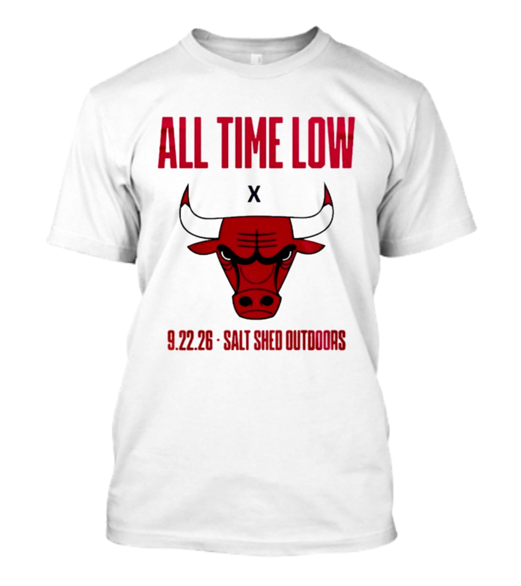 All Time Low Chicago Bulls Collaboration Salt Shed Outdoors 9.22.26 T-Shirt