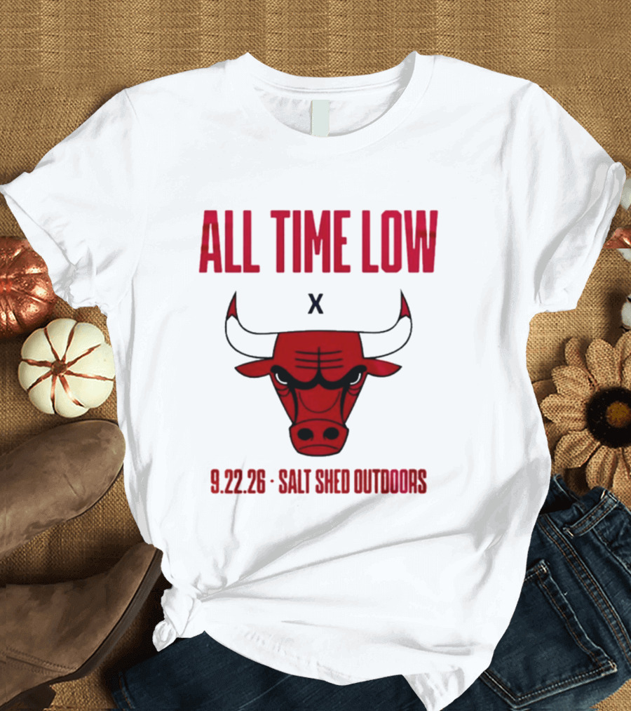 All Time Low Chicago Bulls Collaboration Salt Shed Outdoors 9.22.26 T-Shirt