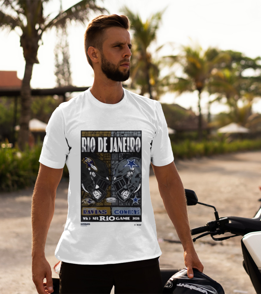 Rio De Janeiro Week 3 2026 NFL Ravens Cowboys Game T-Shirt