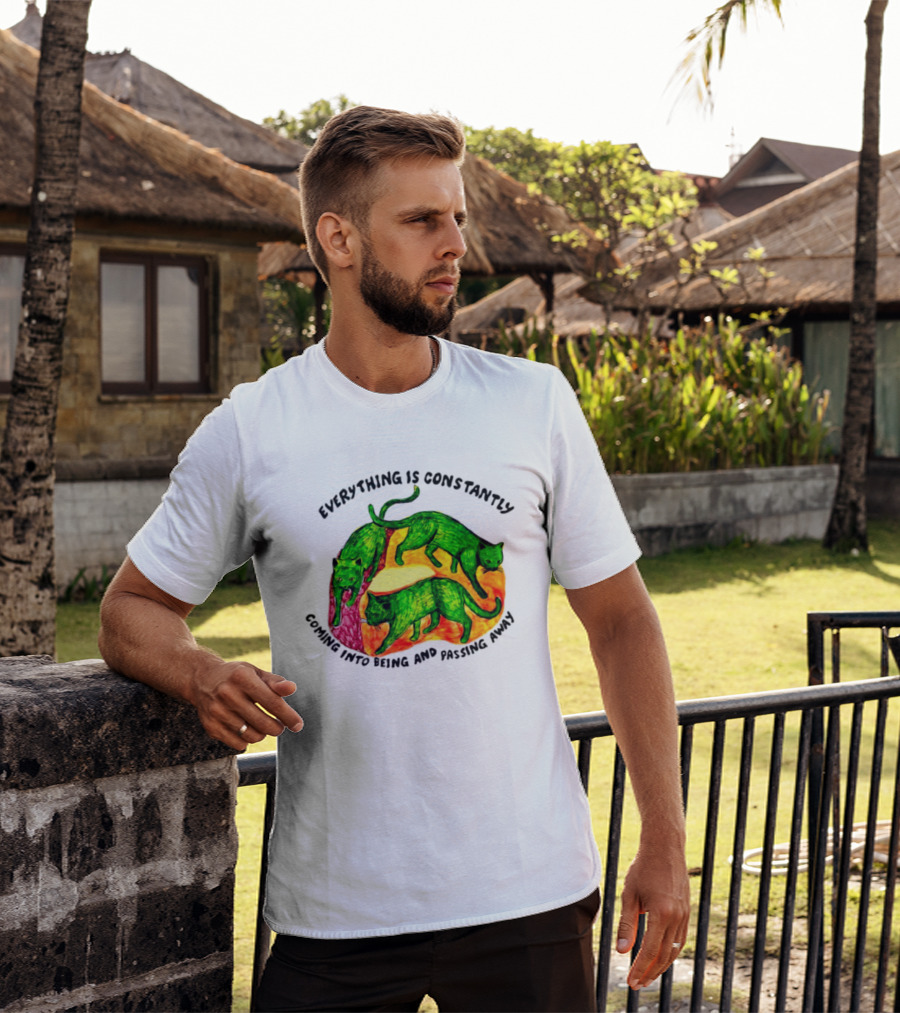 Everything Is Constantly Coming Into Being And Passing Away Cats Trio T-Shirt