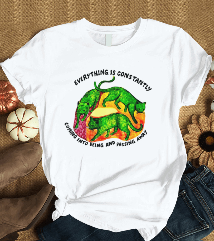 Everything Is Constantly Coming Into Being And Passing Away Cats Trio T-Shirt